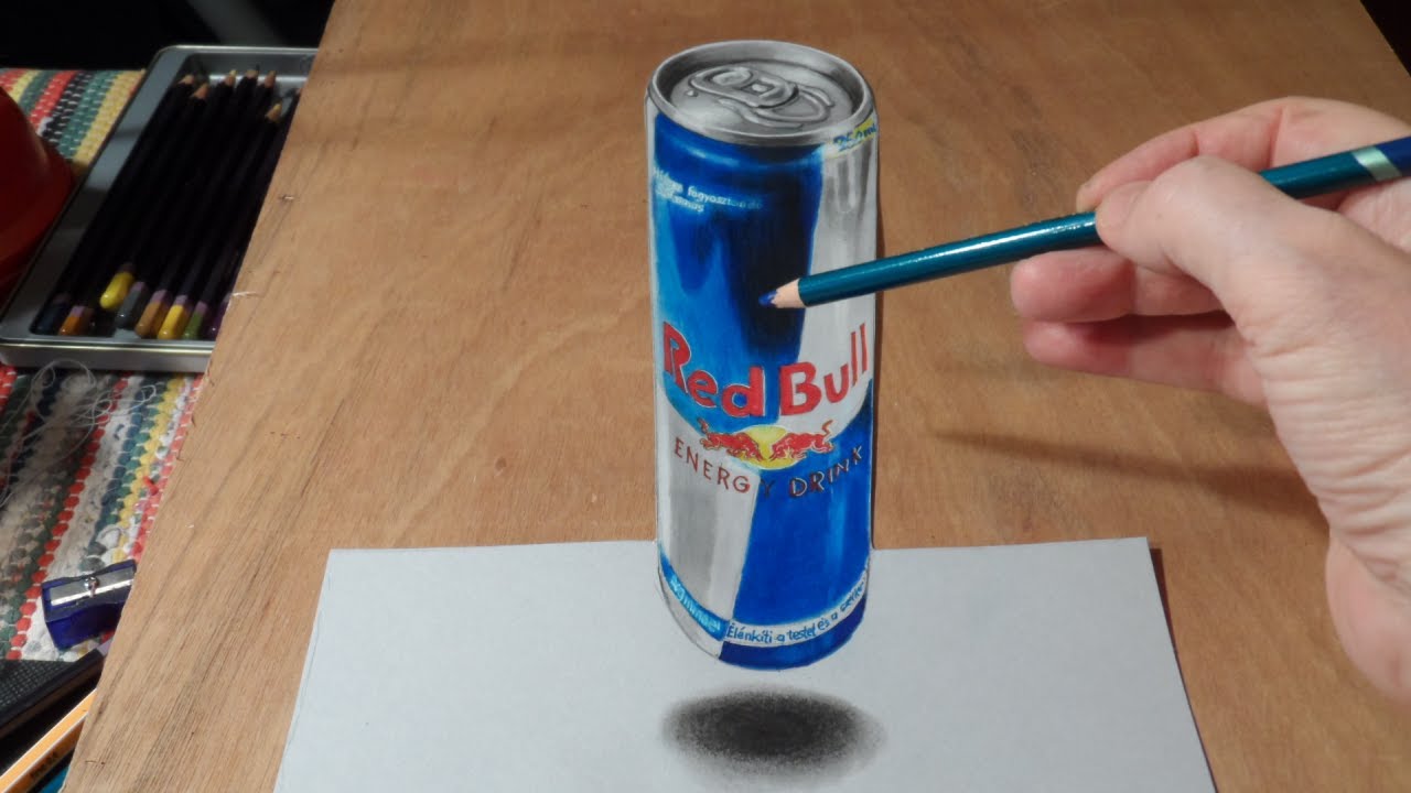1280x720 Levitating Red Bull Can