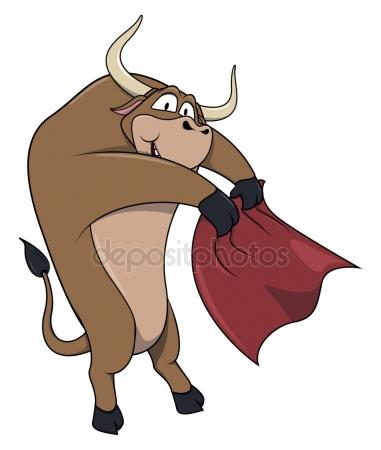 381x450 Texas Longhorn Red Bull Drawing Stock Vector Patrimonio