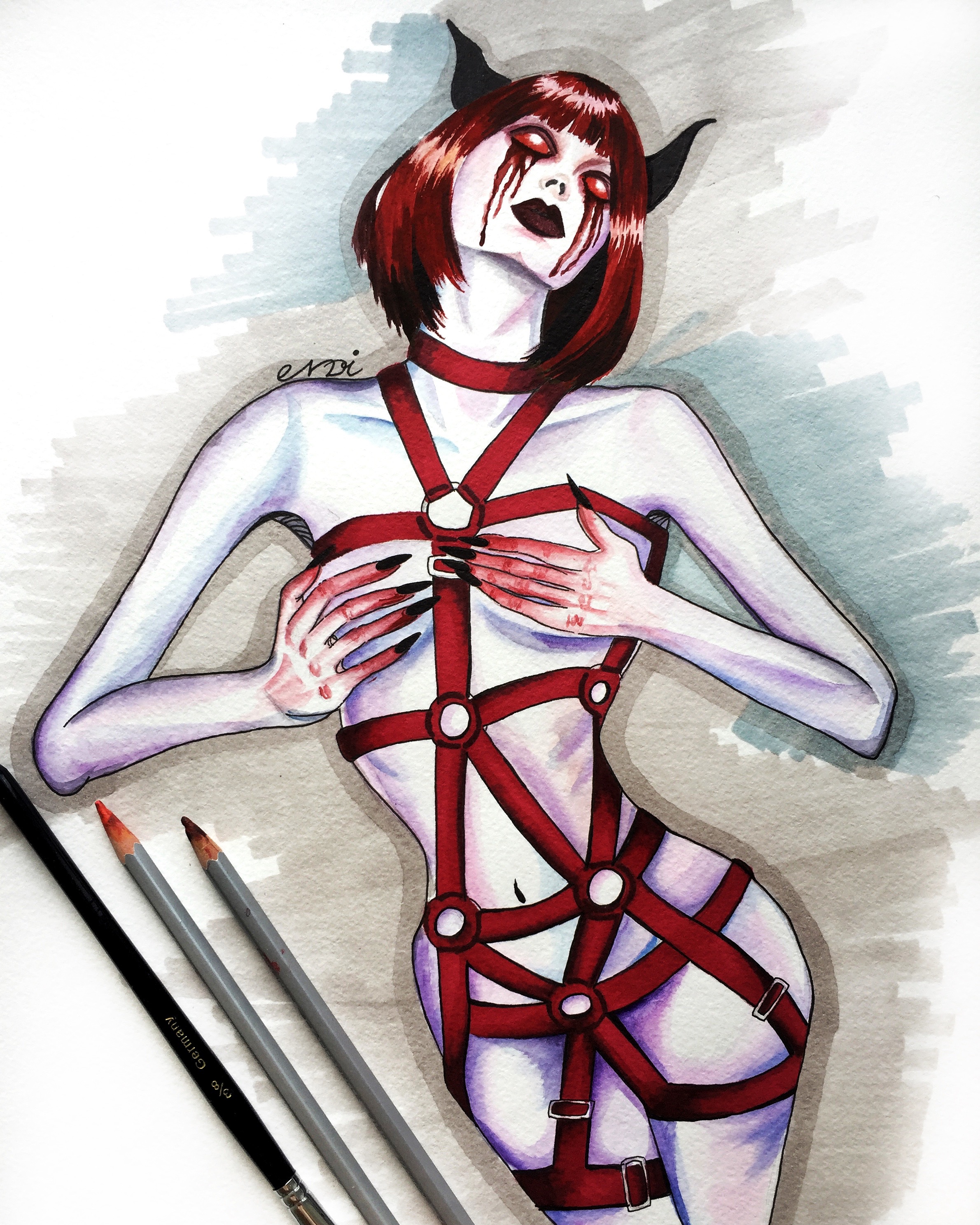 2380x2975 Red Devil By Endi. orgasmic redhair