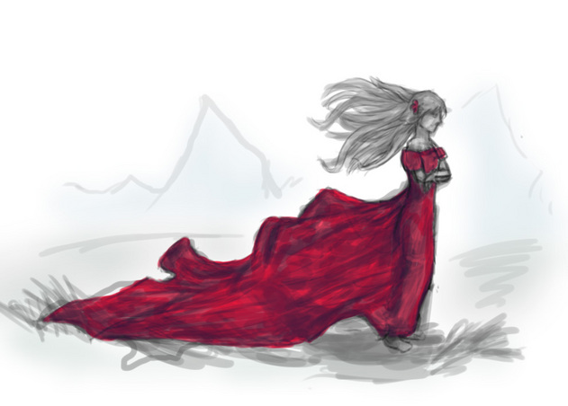 631x452 Red Dress (Or, I Draw A Girl For Once)