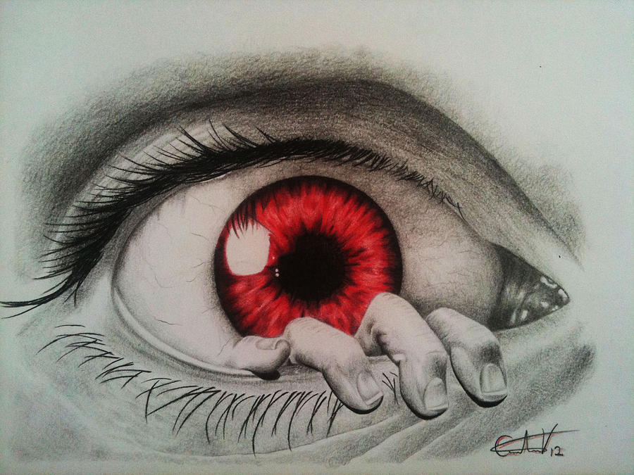 900x675 The Eye Drawing By Carlos Velasquez Art