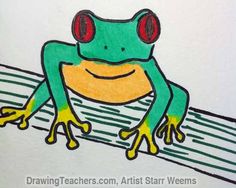 236x188 How To Draw A Red Eyed Tree Frog