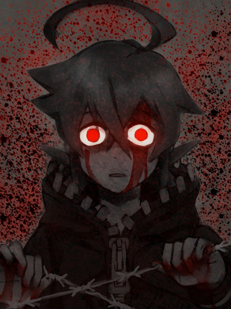 750x1000 Master Anime Ecchi Hentai Picture Wallpapers Blood Darkness Red