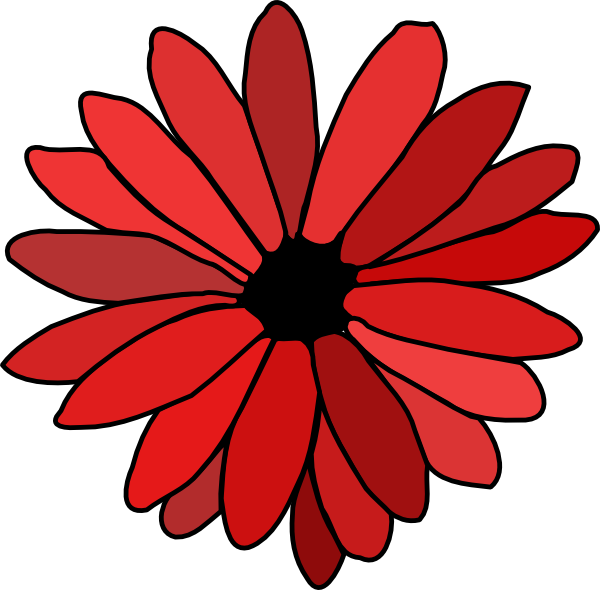 600x590 Red Flower Clip Art