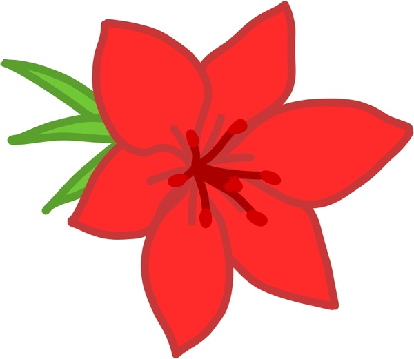 600x521 Red Flower Free Vector In Open Office Drawing Svg ( Svg ) Vector