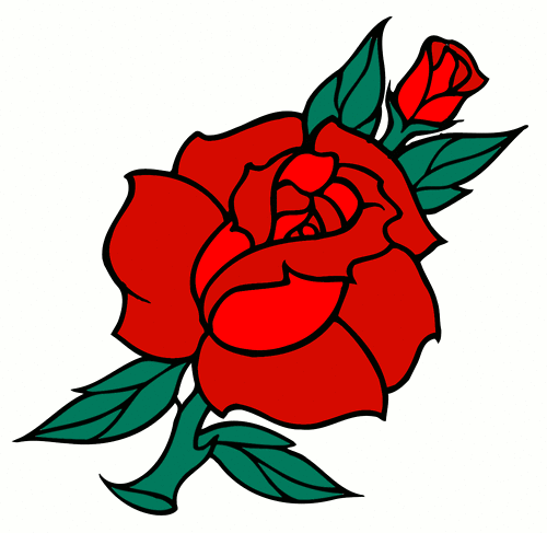 500x487 Red Rose Drawing Flower Tattoo