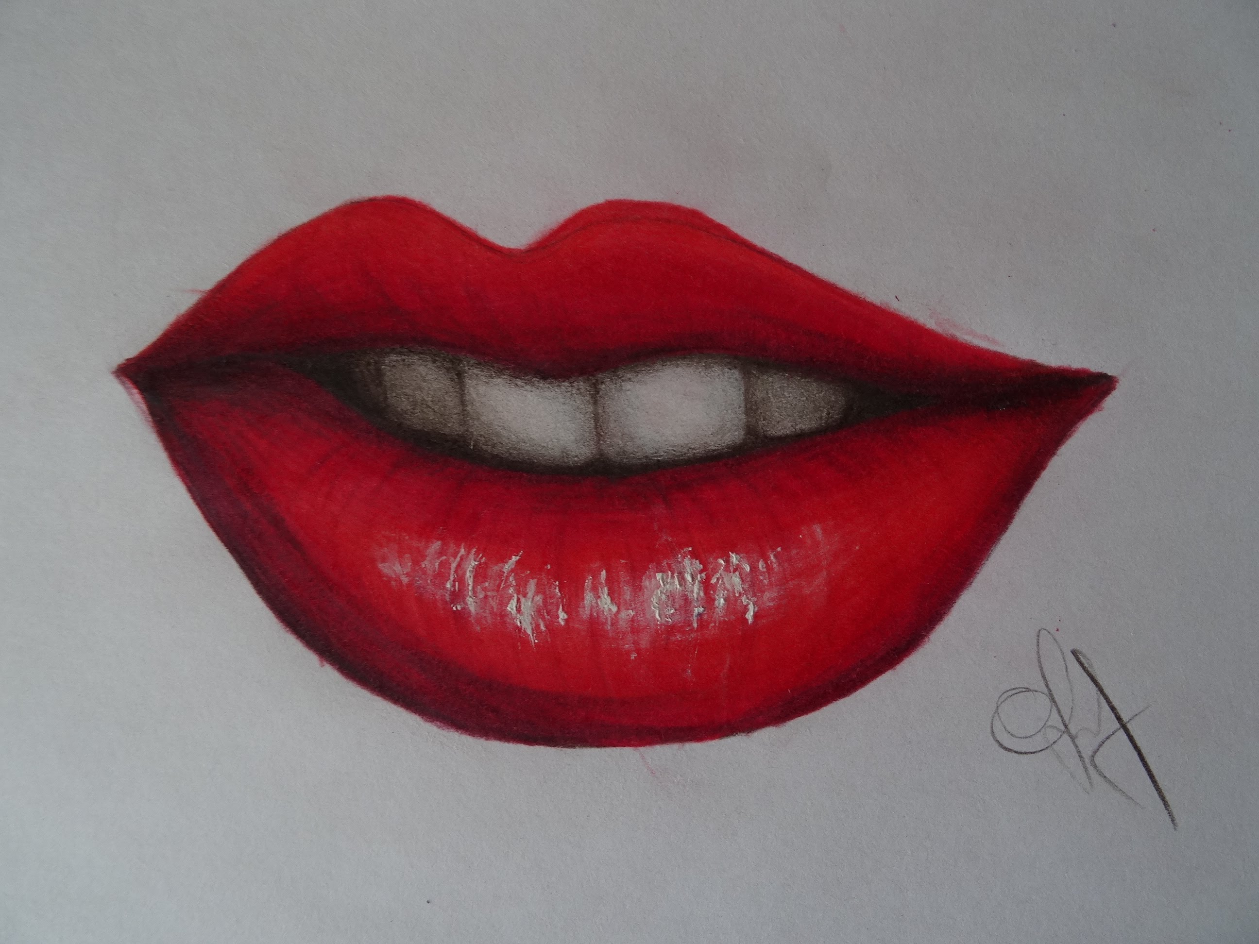 Red Lips Drawing at GetDrawings | Free download