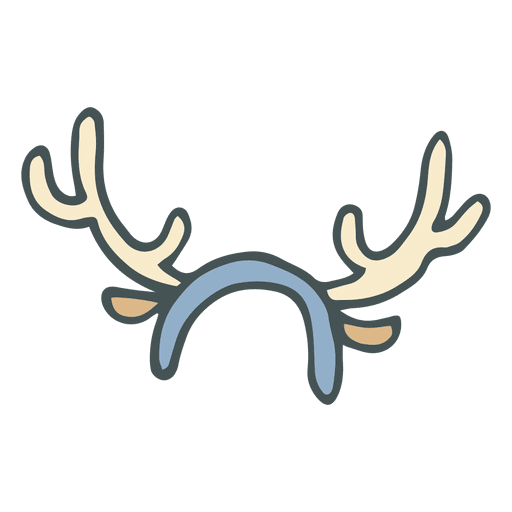 512x512 Reindeer Antler Headband Hand Drawn Cartoon Icon 41