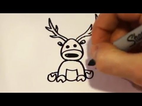 480x360 How To Draw A Cartoon Reindeer