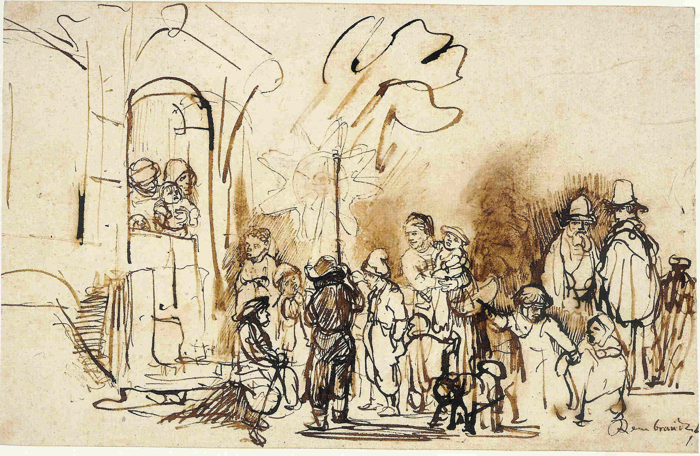 2444x1592 Brush Drawings Rembrandt, Drawings And Vans