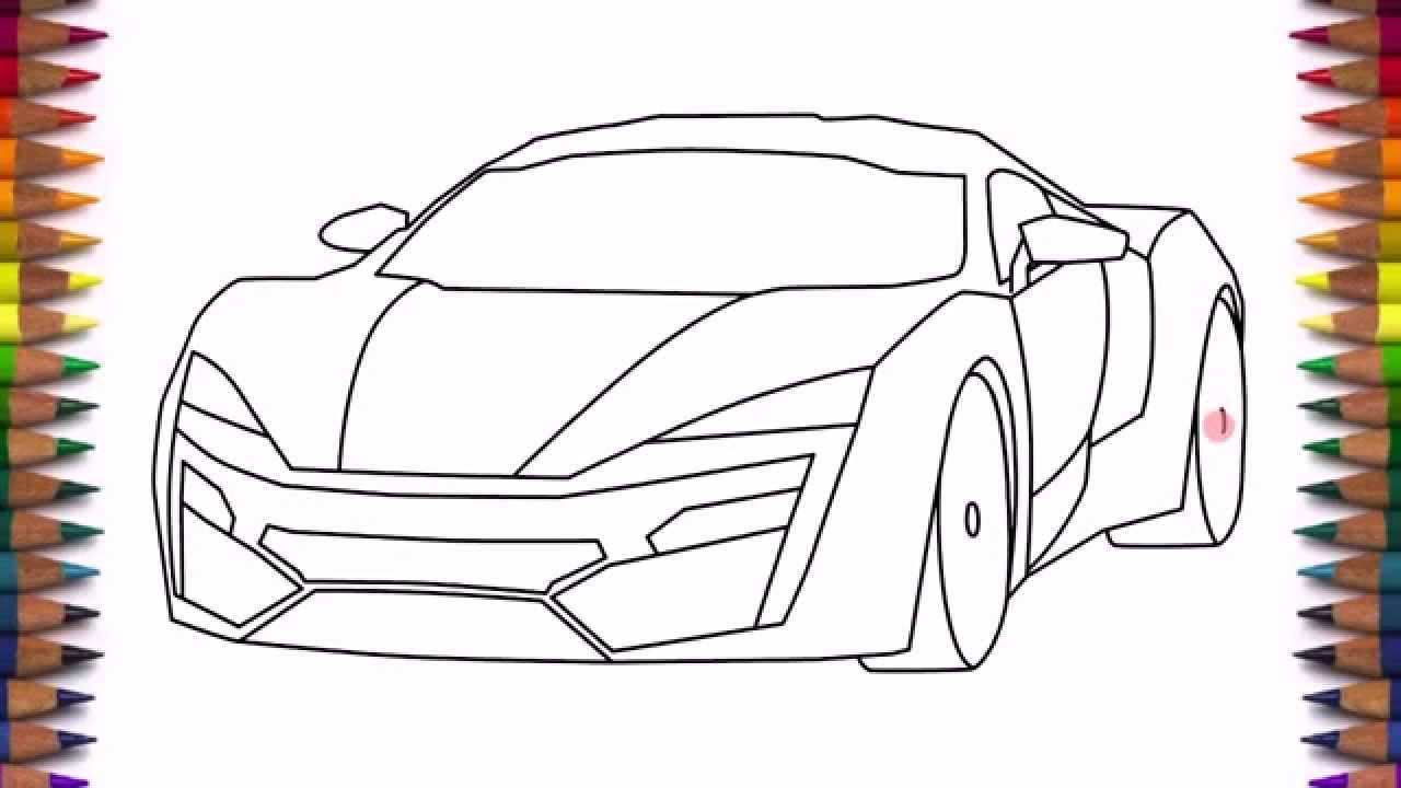 1280x720 How To Draw A Car Lykan Hypersport Easy Step By Step Drawing