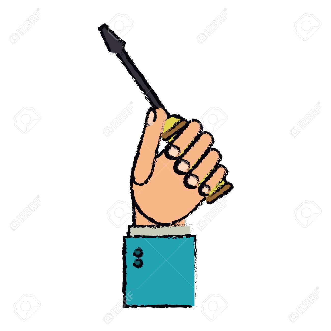 1300x1300 Drawing Hand Holding Screwdriver Tool Repair Vector Illustration