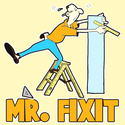 400x400 How To Draw A Cartoon Repairman Or Dad Trying To Fix Or Build