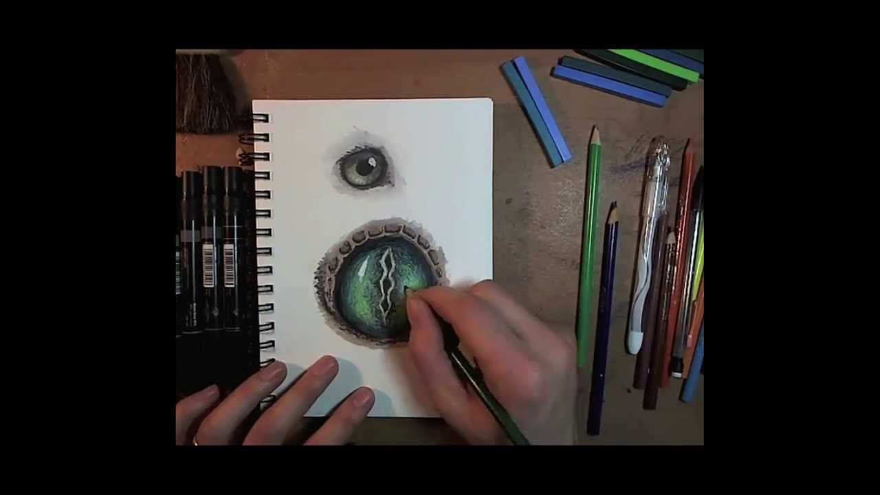 1280x720 Reptile Eye Drawing