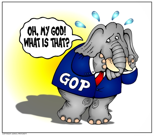 505x446 Republicans Afraid Of Their Own Shadow Cartoon, Republican