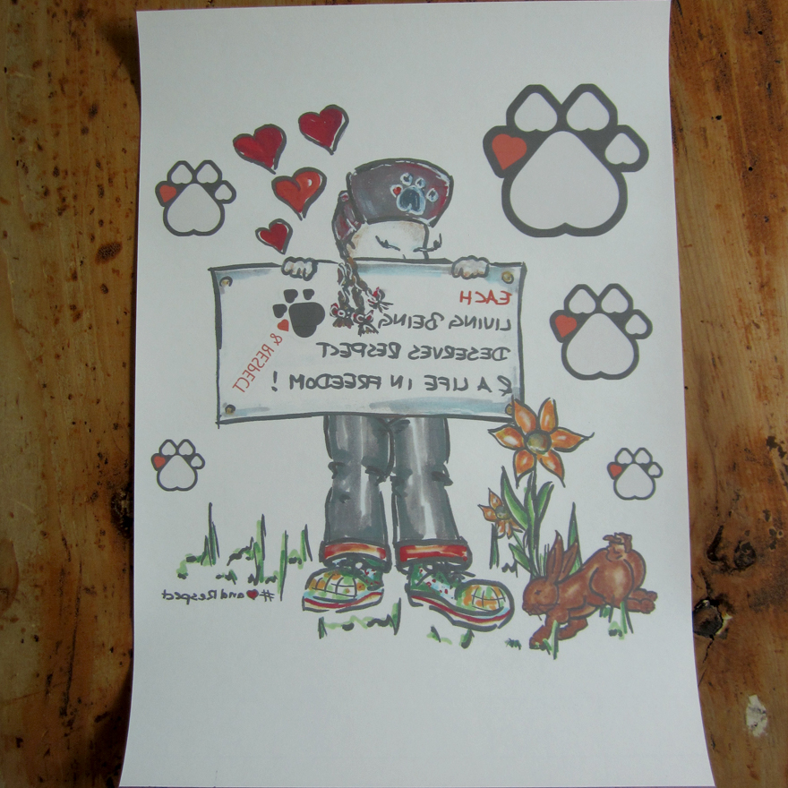 880x880 Amp Respect Drawing Iron On Foil Living Being Deserves