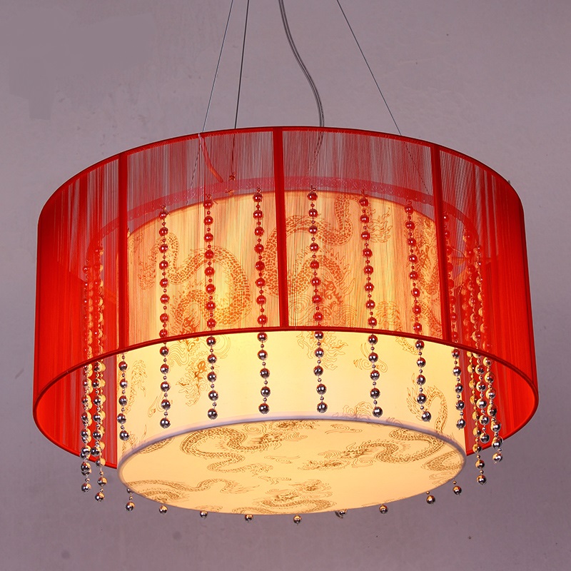 800x800 Modern Chinese Drawing Pendant Lights Antique Sheepskin