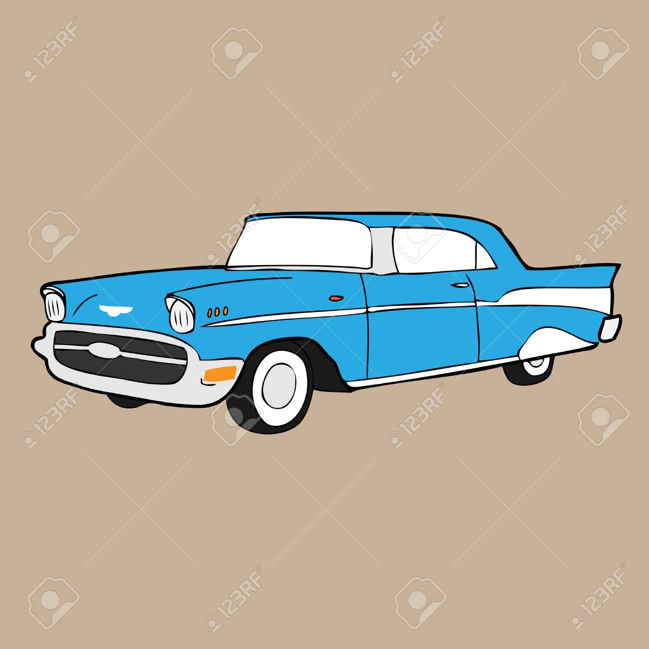 1300x1300 Classic Retro Car Cartoon Drawing Royalty Free Cliparts, Vectors