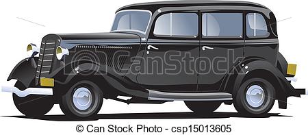 450x197 Vector Illustration Of A Retro Car. (Simple Gradients Only
