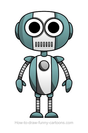 294x445 Robot Drawing (Sketching + Vector)