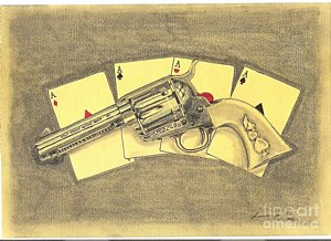 300x218 Colt Revolver Drawings Fine Art America