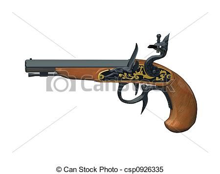 450x357 Old Revolver Drawing Old Gun