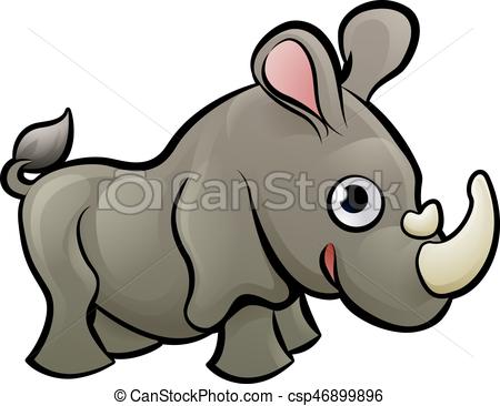 450x366 A Rhino Safari Animals Cartoon Character Eps Vectors