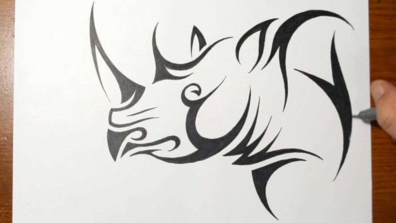 1280x720 How To Draw A Rhino