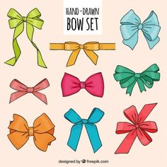 236x236 Cute Hand Drawn Ribbons Free Vector Cuttable Vinyl Ideas