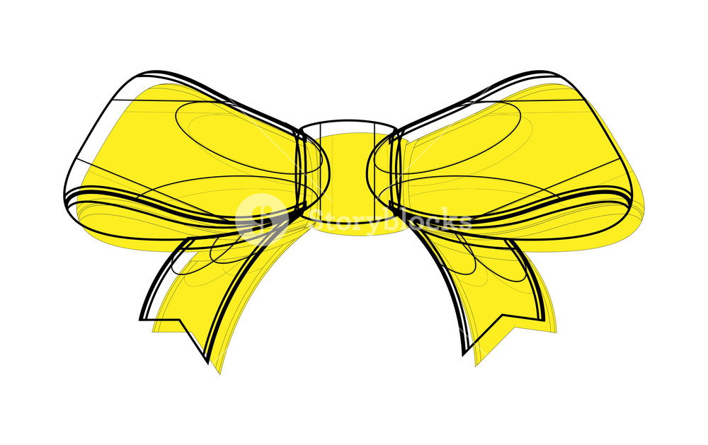 1000x629 Ribbon Bow Drawing Royalty Free Stock Image