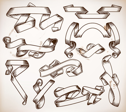 415x368 Hand Drawn Ribbon Free Vector Download (9,393 Free Vector)