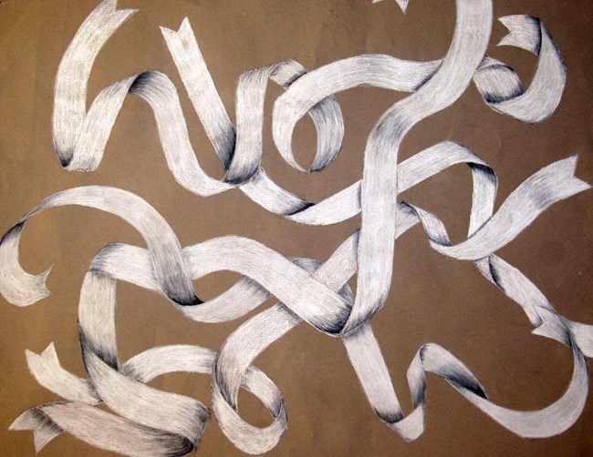 650x502 Sketchbook No.1 Ribbon Drawing Eller's Artists