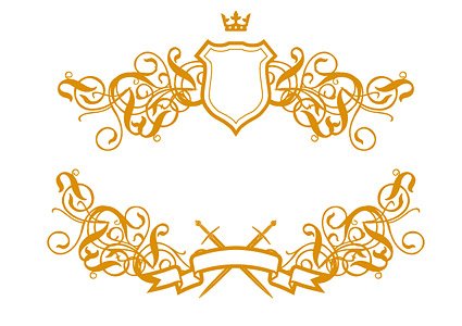 425x300 The Trend Line Drawing Pattern, Ribbon Banner, Vectors