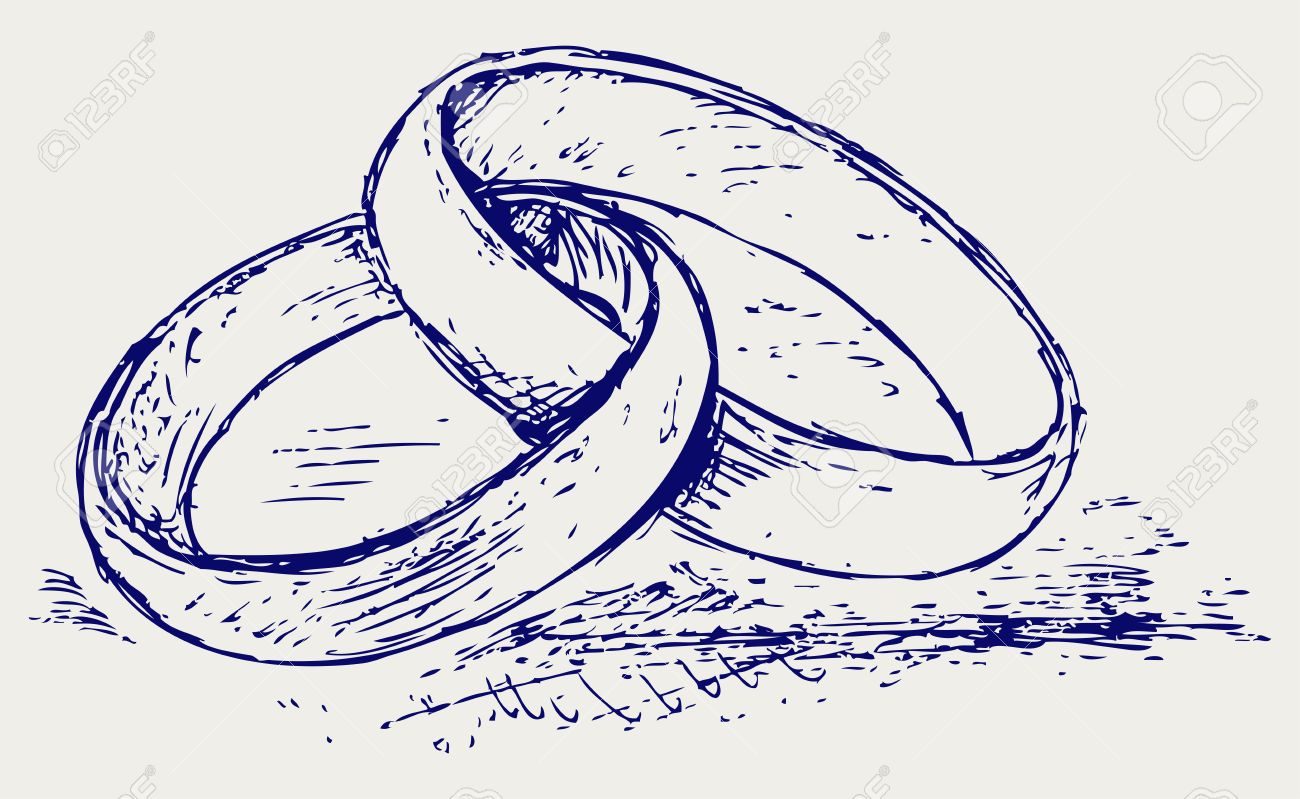 1300x799 Sketch Pencil. Wedding Rings Royalty Free Cliparts, Vectors,