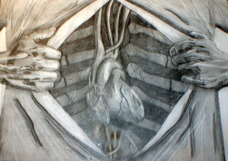 770x544 Saatchi Art Rip Drawing By Yossi Sebban