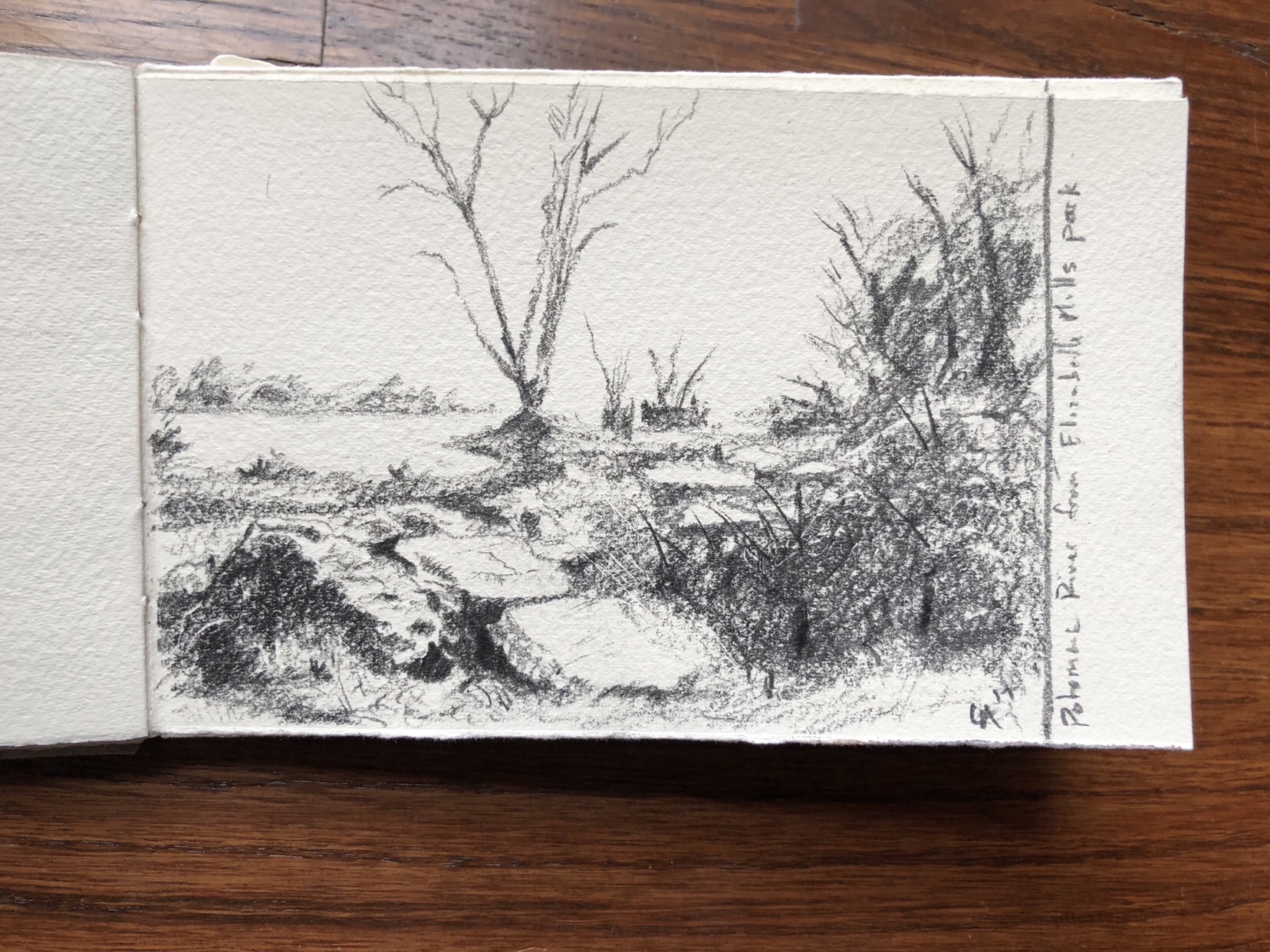 1656x1242 Potomac River Pencil Drawing Corey Aber