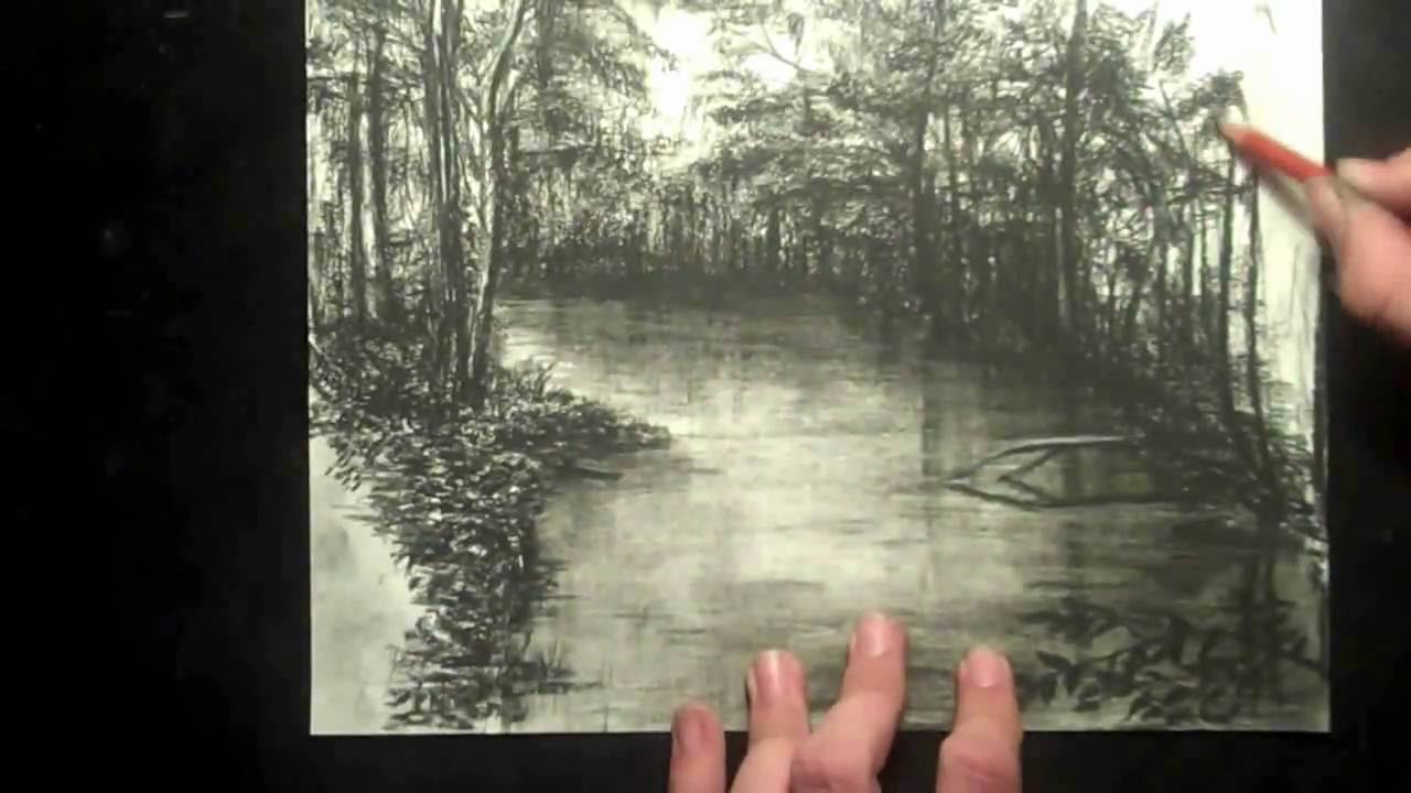 1280x720 Rainforest River Speed Drawing