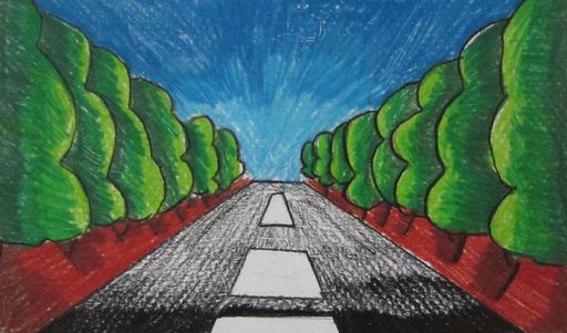 512x301 The Road (Perspective Drawing) By Takdanai Ruxthawonwong
