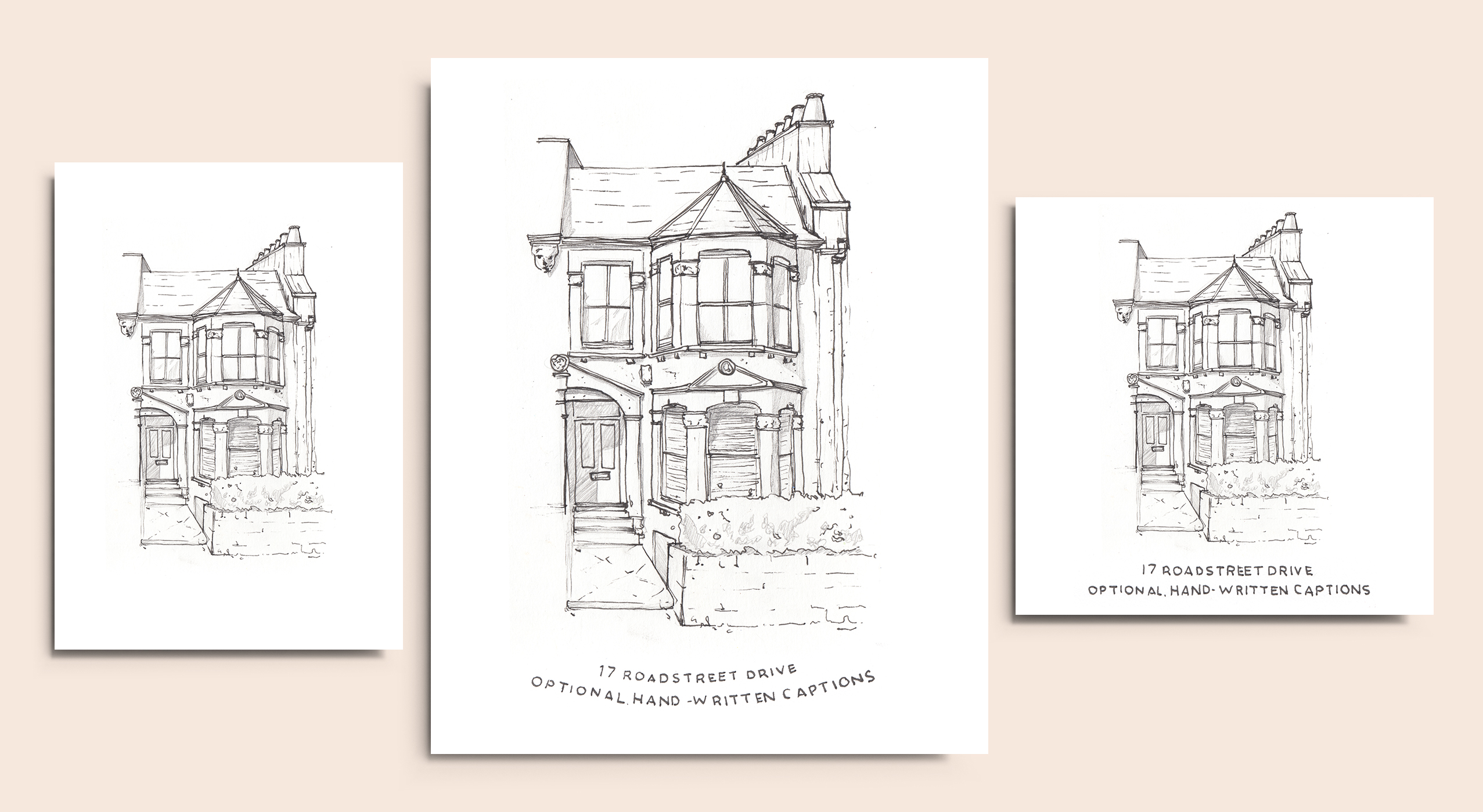 2554x1400 Custom House Drawing (Multiple Sizes) Minnie Small