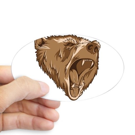 460x460 Roaring Bear Stickers Cafepress
