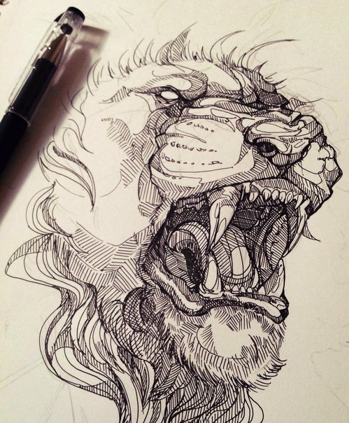 Roaring Lion Drawing at GetDrawings | Free download