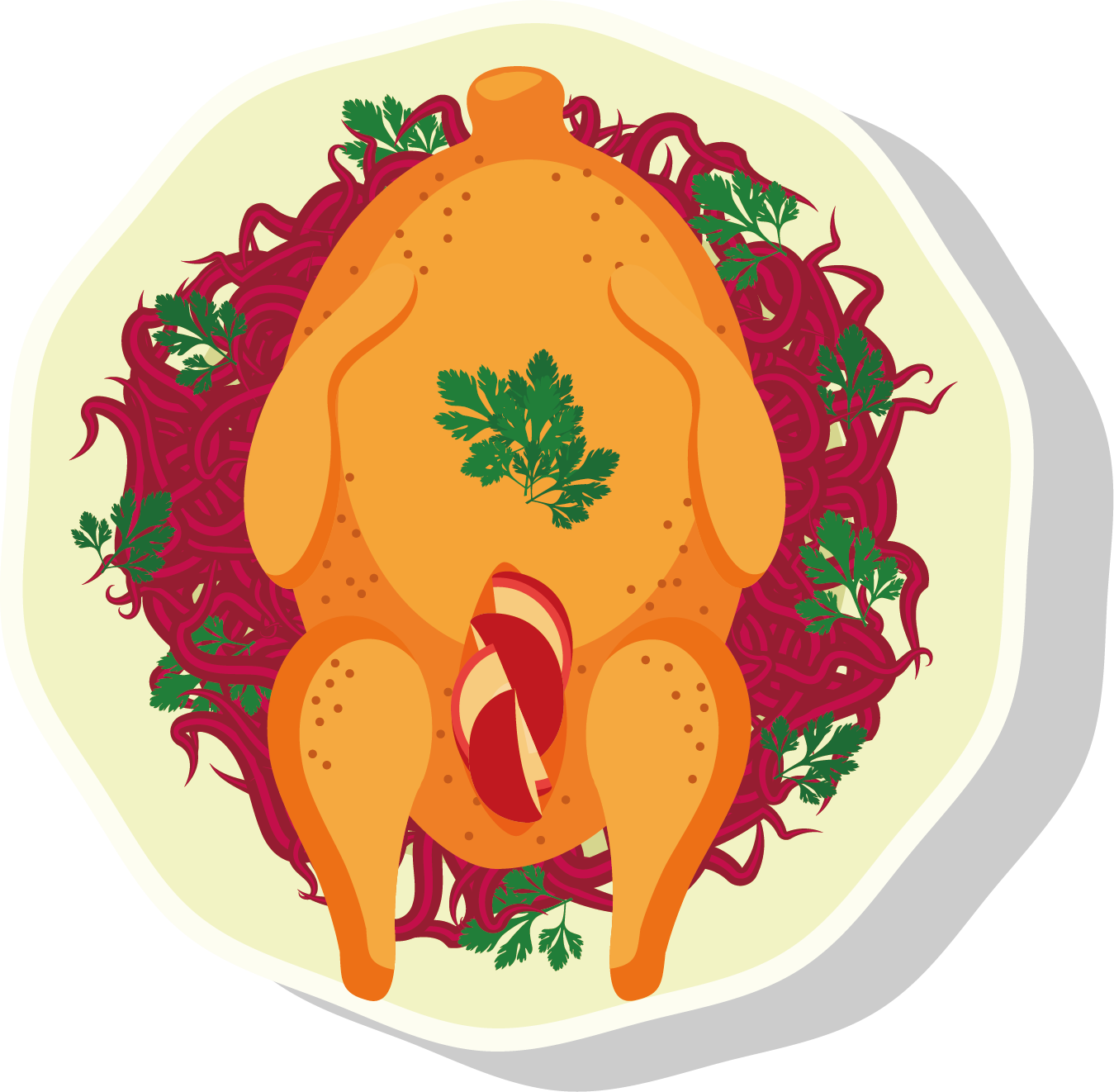 1349x1322 Roast Chicken Barbecue Chicken Drawing