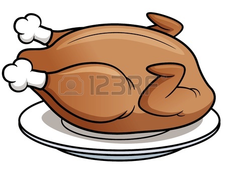 450x338 Whole Roast Chicken Isolated Illustration On White Background