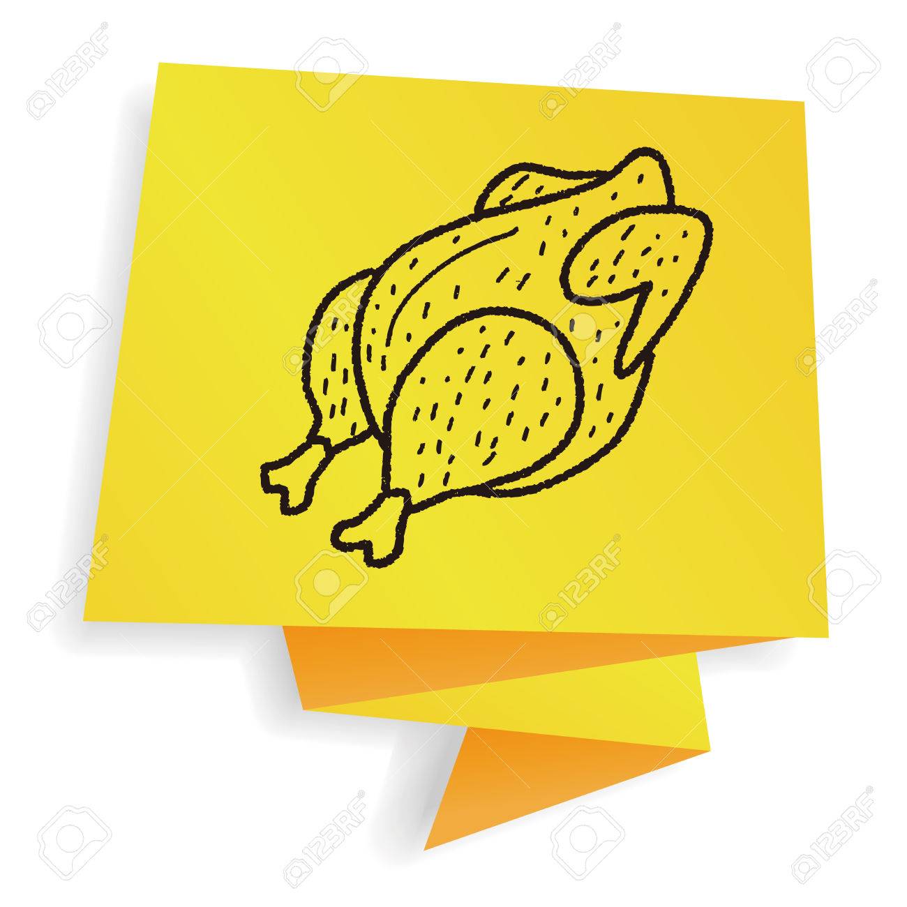 1300x1300 Roast Chicken Doodle Drawing Royalty Free Cliparts, Vectors,
