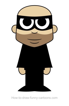 293x445 Robber Drawing (Sketching + Vector)