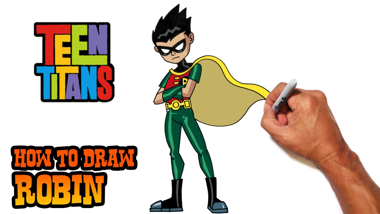 1280x720 How To Draw Robin (Teen Titans) Step By Step