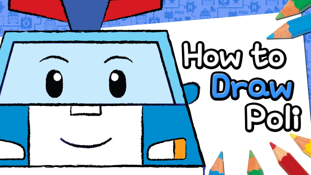 1280x720 01. How To Draw Poli Robocar Poli