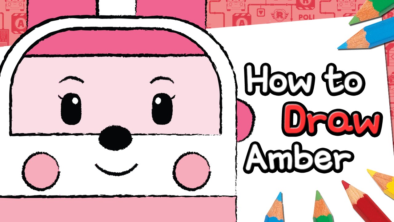 1280x720 03. How To Draw Amber Robocar Poli