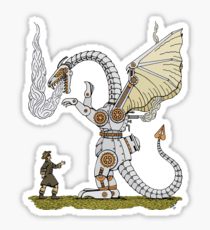 210x230 Robotic Dragon Drawing Stickers Redbubble