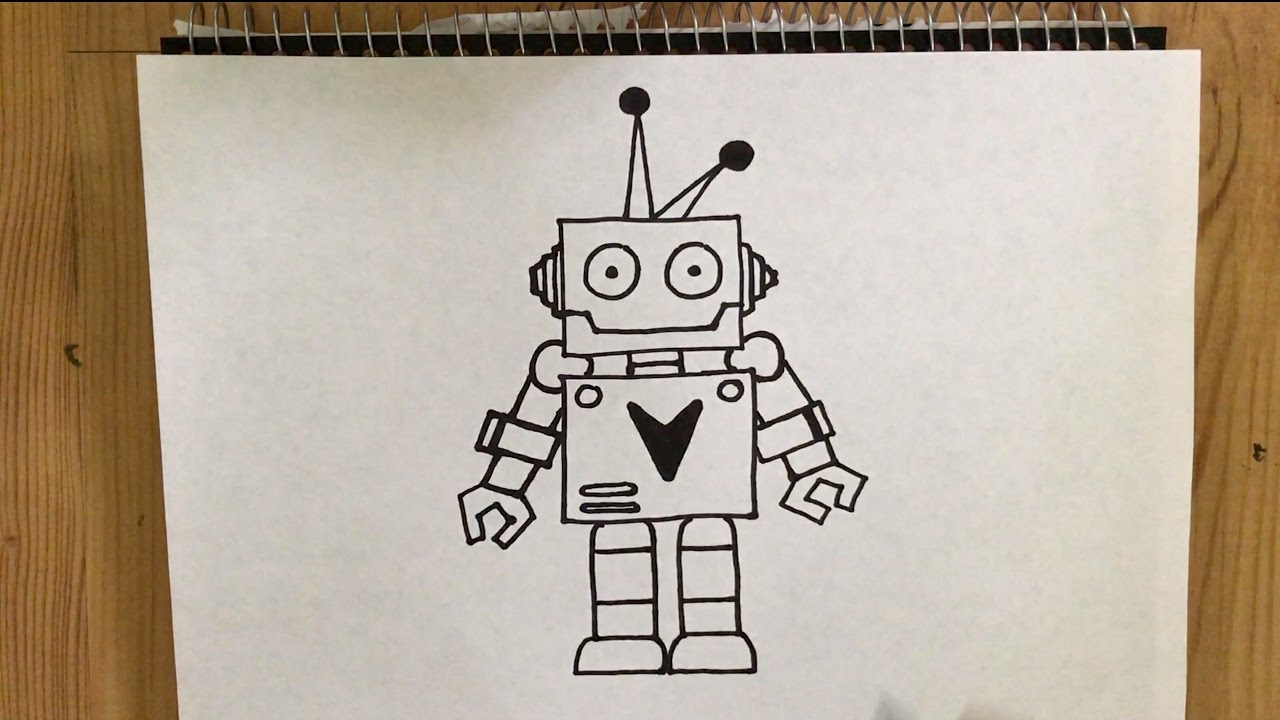1280x720 How To Draw A Robot